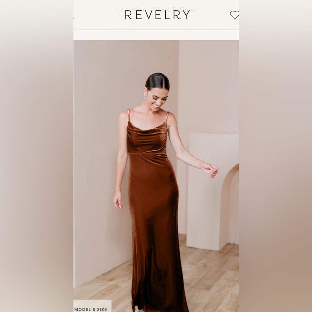 Revelry Skye Velvet Dress - Terracotta